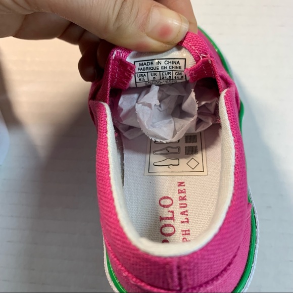 POLO Ralph Lauren fuchsia toddler shoes NIB - Picture 6 of 11